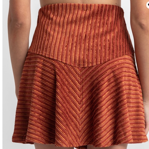 Free People Camden Corduroy Ginger Mini Skirt Size S - Picture 4 of 6